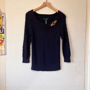 Lauren Ralph Lauren Navy Blue Sweater  Sz S  GUC